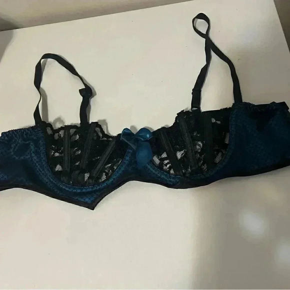 Shirley of Hollywood vintage inspired balconette lace  caged bralette 36 - Picture 2 of 7